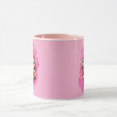 Mug Pink Floral Easter Egg – Spring Art - caneca (Centre)