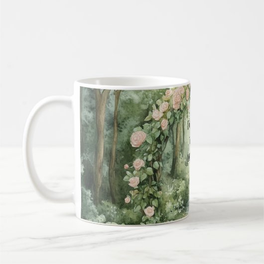 Mug Pink Floral Forest Squirrel (Gauche)