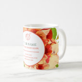 Mug Pink Floral Your Profession and Website, ZSSG (Devant droit)