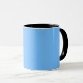 Mug Pink Flower Full with Blue background (Devant droit)