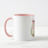 Mug Pink Flowers Easter Egg Bow (Gauche)