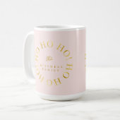 Mug Pink Gold Christmas Ho Ho Ho ID1009 (Devant gauche)