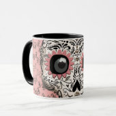 Mug Pink & Gold Sugar Crâne Whimsical Cute (Devant gauche)