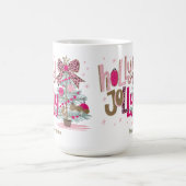 Mug Pink Gold Tree Holly Jolly Noël (Centre)