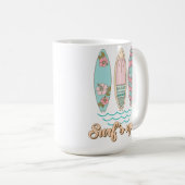 MUG PINK & GREEN HEMER TIME SURF BOARDS (Devant droit)