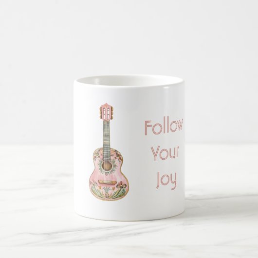 Mug Pink Guitar Follow Your Joy (Centre)