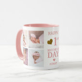 Mug Pink Happy First Mother's Day Mummy 5 Photo   (Devant gauche)
