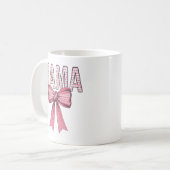 Mug "Pink Heart Mama Bow Design Fête des mères (Devant gauche)