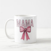 Mug "Pink Heart Mama Bow Design Fête des mères (Gauche)