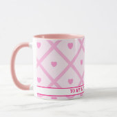 Mug Pink Heart Moderne Plaid Collection (Gauche)