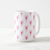 Mug Pink Heart Valentines Water Bottle (Devant droit)