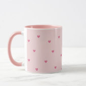 Mug Pink Hearts Seamless Pattern – Cute Valentine (Gauche)