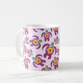 Mug Pink Honu Turtles Hibiscus Flowers (Devant gauche)