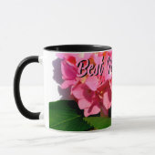 Mug Pink hydrangea rose floral meilleure maman jamais (Gauche)