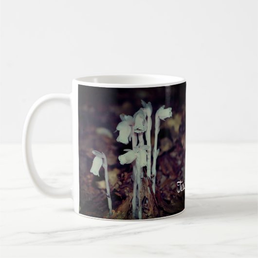 Mug Pink Indian Pipe Wildflower Personalized (Gauche)