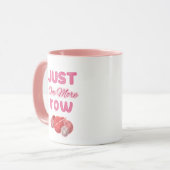 Mug Pink Just One More Row Knitting (Devant gauche)