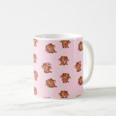 Mug Pink Kawaii Highland Cows Seamless Pattern (Devant droit)