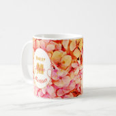 Mug Pink Keepsaké Typographie Élégant Joyeux Anniversa (Devant gauche)