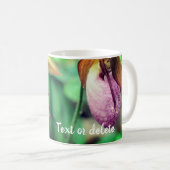 Mug Pink Ladyslipper Flowers Personalized (Devant droit)