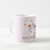 Mug Pink Lavender Floral Heart Butterflies (Devant gauche)