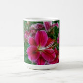 Mug Pink Lilies Impressionniste Floral Peinture Art (Centre)