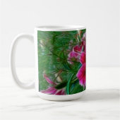 Mug Pink Lilies Impressionniste Floral Peinture Art (Gauche)
