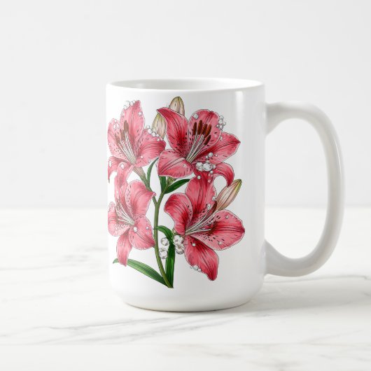 Mug Pink Lily Bouquet (Droite)