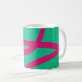Mug – Pink Lines on Green (Devant droit)