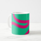 Mug – Pink Lines on Green (Devant gauche)