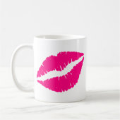 Mug Pink lipstick baiser pop art (Gauche)