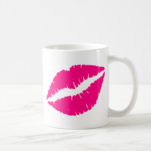 Mug Pink lipstick baiser pop art (Droite)