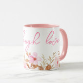 Mug Pink Live Laugh Love (Devant droit)
