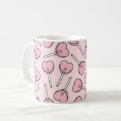 Mug Pink Lollipops, Heart Lollipops, Lolly, Your Name (Devant gauche)