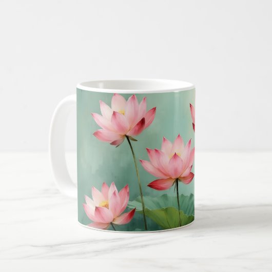 Mug Pink Lotus Artwork  (Devant gauche)