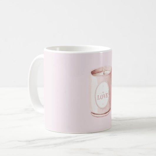 Mug Pink Love Candle (Devant gauche)