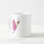 Mug Pink magnolia watercolour flower art (Devant gauche)