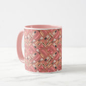 Mug Pink Makeup Cosmetics Pattern Glitter  (Devant gauche)
