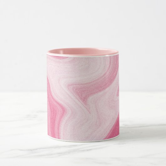 Mug Pink Marble Swirl Pattern – Aesthetic Abstract  (Centre)
