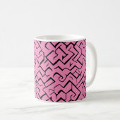 Mug Pink Meander Motif répété | Maze moderne (Devant droit)