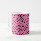 Mug Pink Meander Motif répété | Maze moderne (Devant gauche)