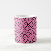 Mug Pink Meander Motif répété | Maze moderne (Centre)