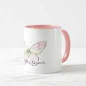Mug Pink Mint Butterfly Kisses (Devant droit)