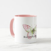 Mug Pink Mint Butterfly Kisses (Devant gauche)