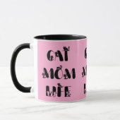 Mug Pink Modern Chat Maman Vie Mère mignonne Fête des  (Gauche)