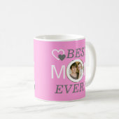 Mug Pink Mothers Day Keepsaké Best Mom Photo (Devant droit)