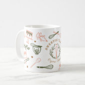 Mug Pink & Olive Green Baking & Cuisine Ustensiles Bou (Devant gauche)