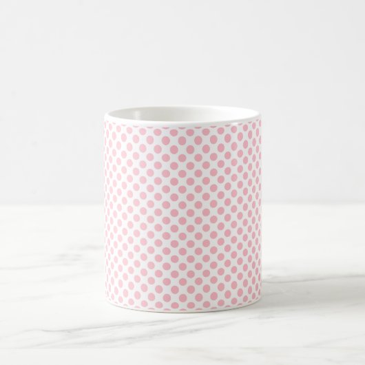 Mug Pink on White Small Size Pois Motif (Centre)
