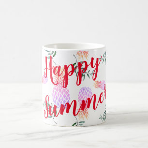 MUG PINK & ORANGE PINEAPPLE HEUREUX ÉTÉ