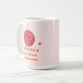 Mug Pink Orange Super Dernière disco Bachelorette Part (Devant gauche)