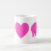 Mug Pink Peace Love et Hippopotames (Centre)
